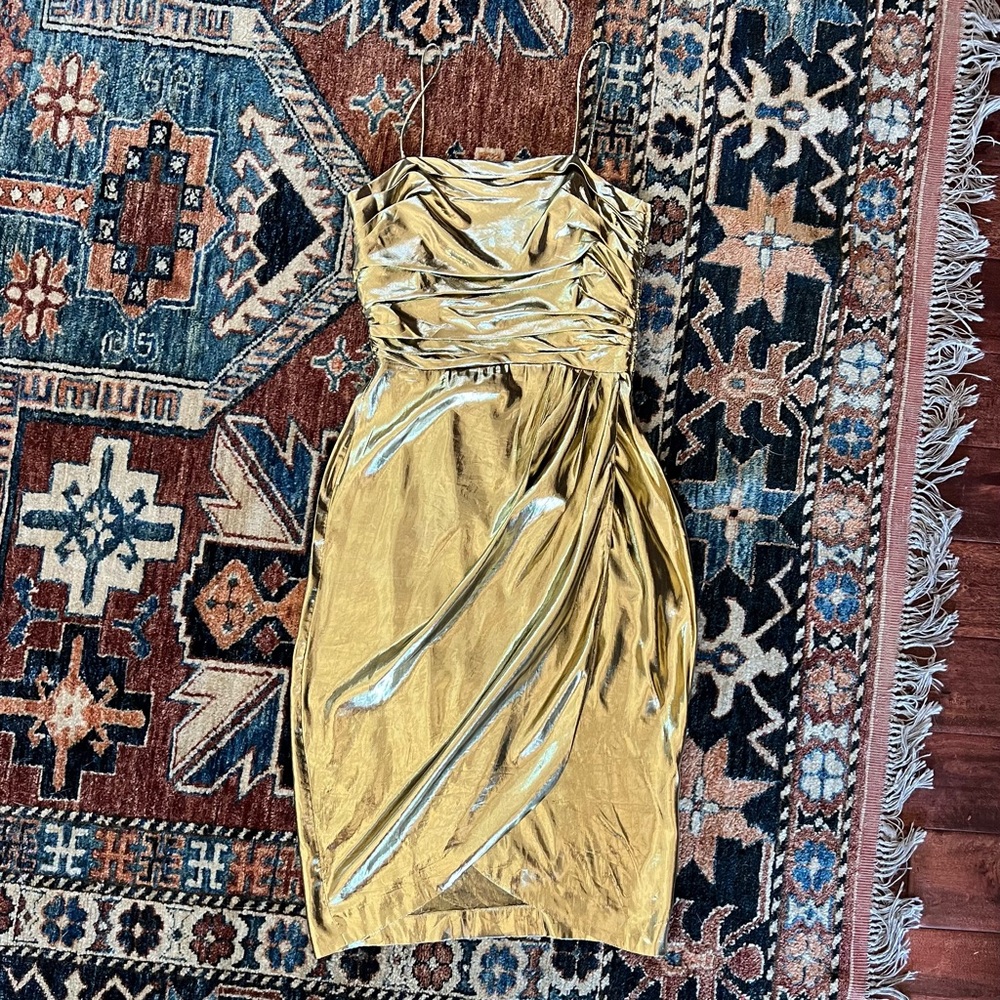 Vintage Jackie Bernard for Eklektic Gold Lamé Dress